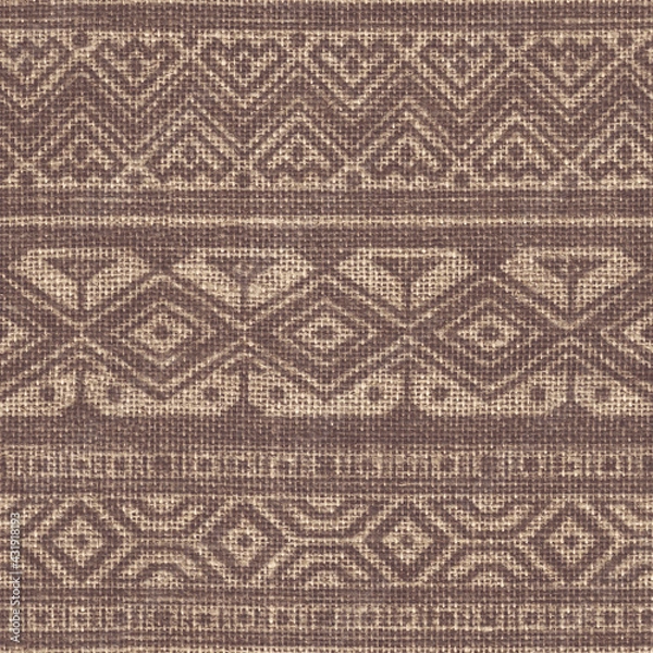 Fototapeta Carpet with ethnic pattern. Seamless texture