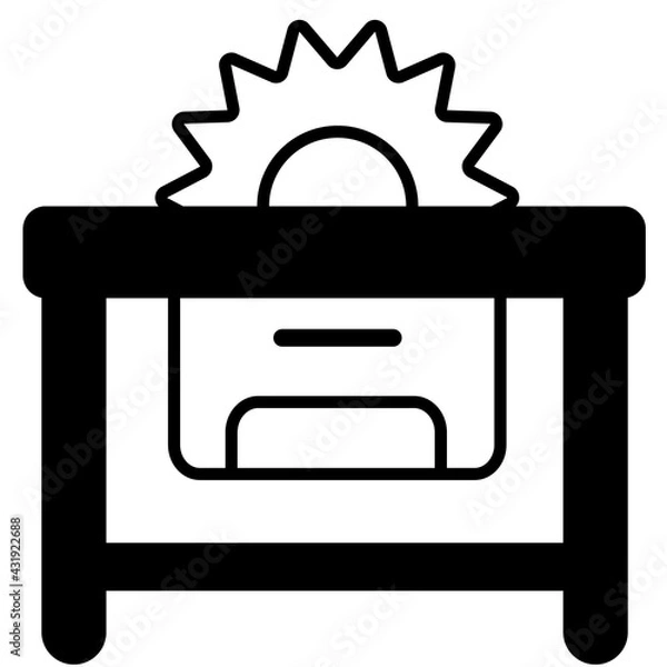 Fototapeta Saw machine icon isolated background vector image
