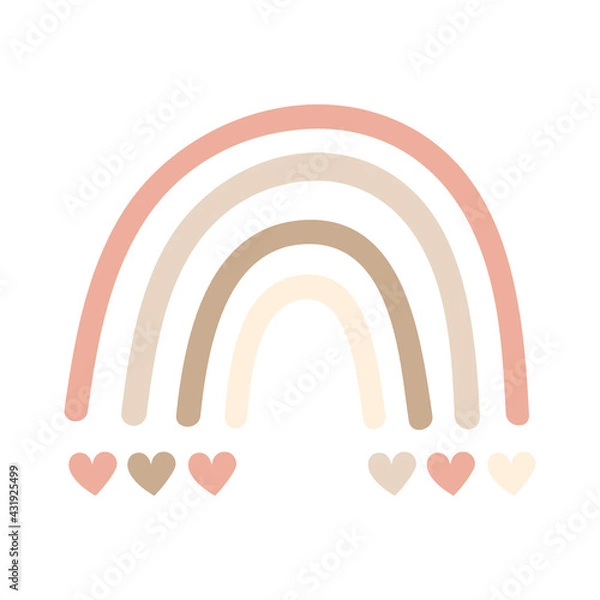 Fototapeta Boho rainbow element design. Vector illustration