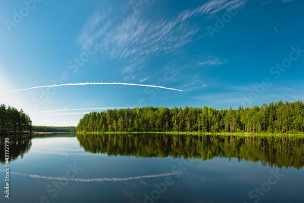 Obraz Beautiful landscape with deep blue sky