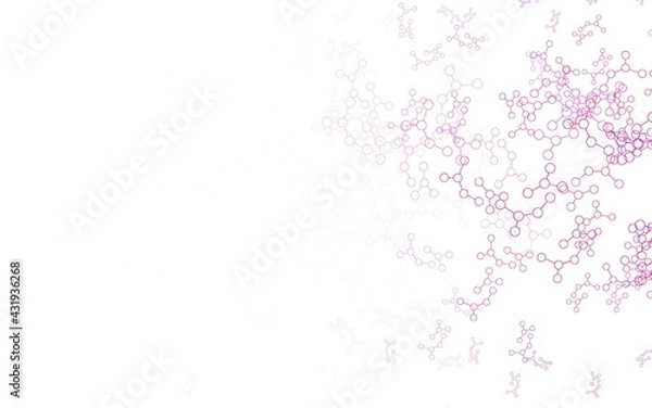 Fototapeta Light Pink vector backdrop with artificial intelligence data.