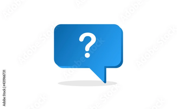 Obraz Question mark speech bubble. Vector illustration.