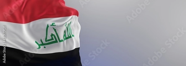Obraz Abstract Iraq Flag 3D Render (3D Artwork)
