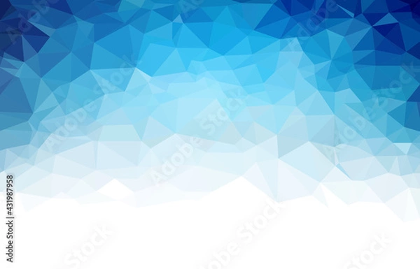 Fototapeta Abstract geometric blue low poly texture patturn background.vector illustration.