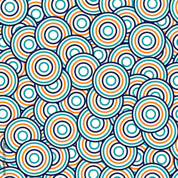 Fototapeta Abstract seamless pattern with bright circles