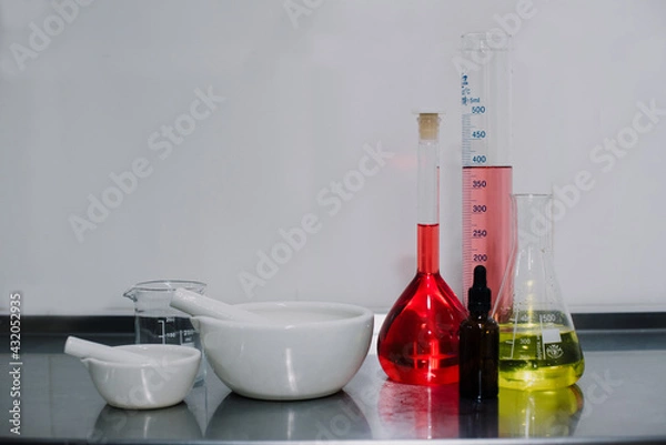 Fototapeta working in laboratory