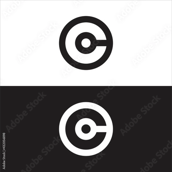 Obraz c logo vector design black