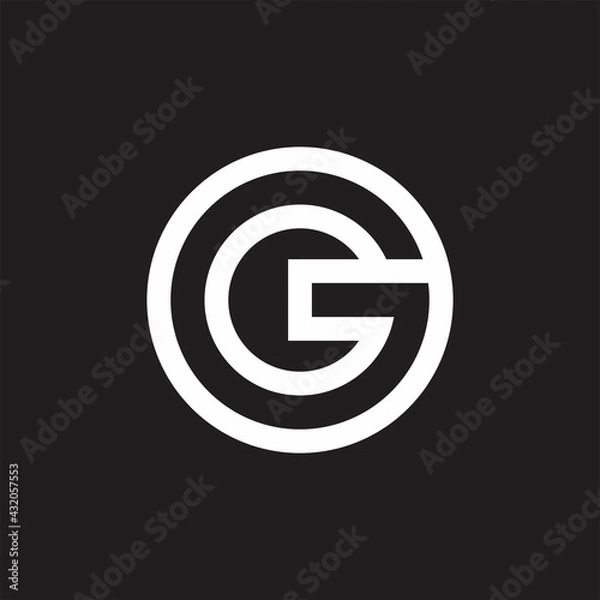 Obraz g logo circle design vector