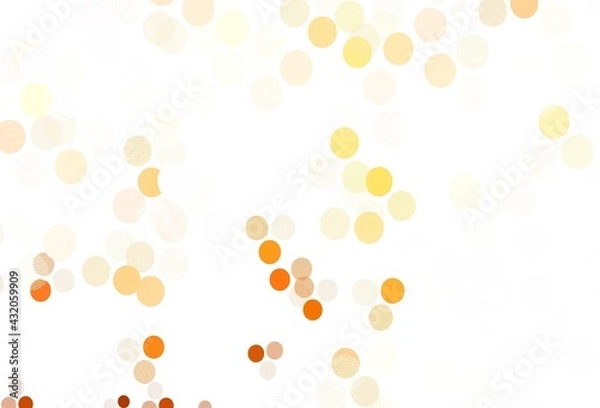 Fototapeta Light Orange vector texture with disks.