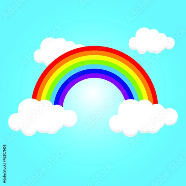 Fototapeta Rainbow beauty icon template vector illustration design.
