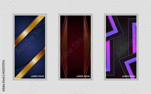 Fototapeta Abstract Colorful Triangle geometric Background Border and Frame. Usable For Banner, Poster, Presentation, Social Media Story Template. Vector Graphic Illustration.