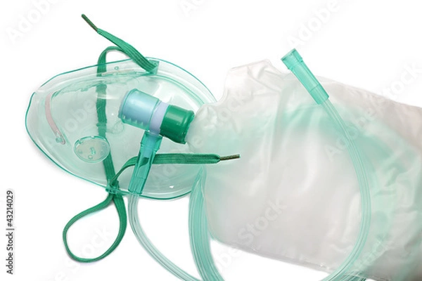 Obraz maschera ossigeno con reservoire