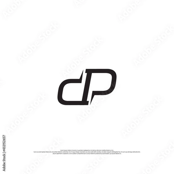 Fototapeta vector logo black