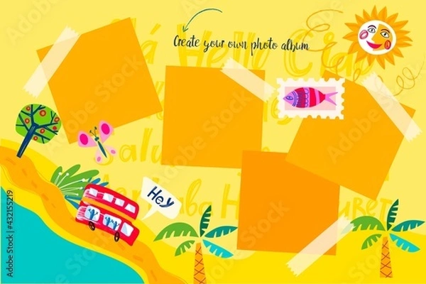 Obraz Vector template for photos.