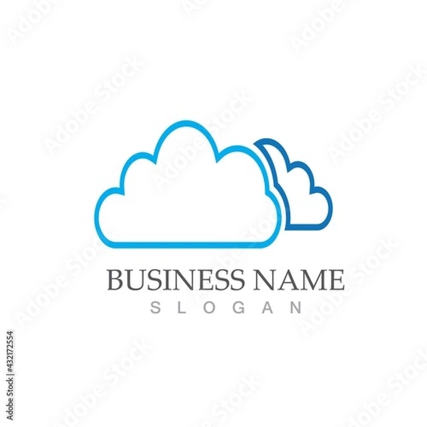 Fototapeta Cloud template vector