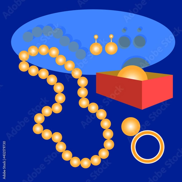 Obraz beads earrings and ring