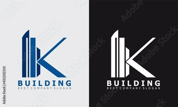 Obraz letter K building vector logo