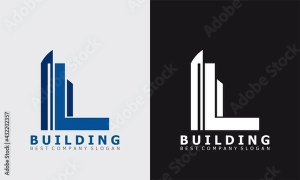 Obraz letter L building vector logo