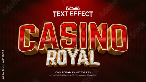 Obraz Casino Royal 3d Style Editable Text Effects