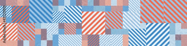 Fototapeta Abstract Geometric Pattern generative computational art illustration
