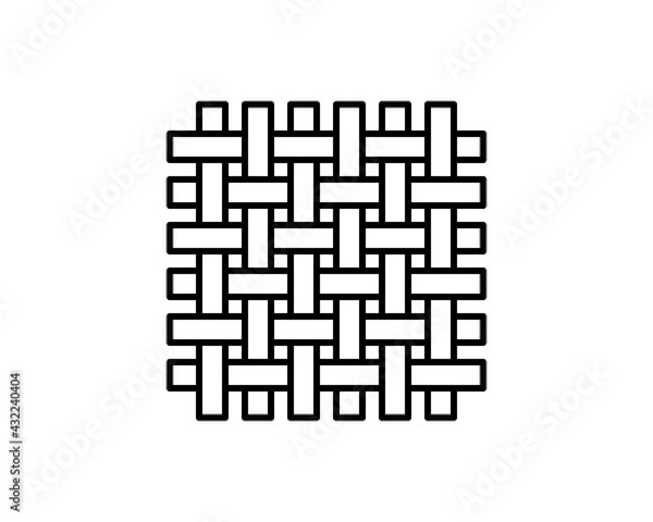 Fototapeta Knots weave symbol illustration. Woven tight lines symbol. Adjustable stroke outline width.
