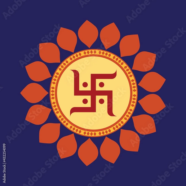 Fototapeta swastik design isolated in design circle