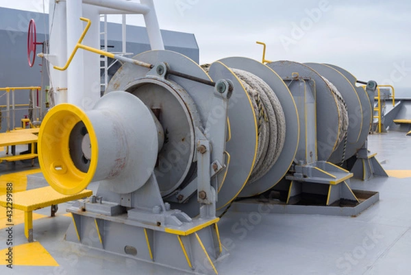 Fototapeta Mooring winch