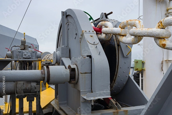 Fototapeta Mooring winch