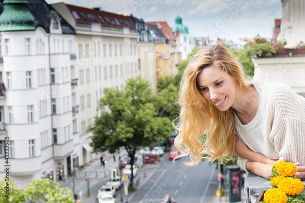 Obraz Frau in der Stadt