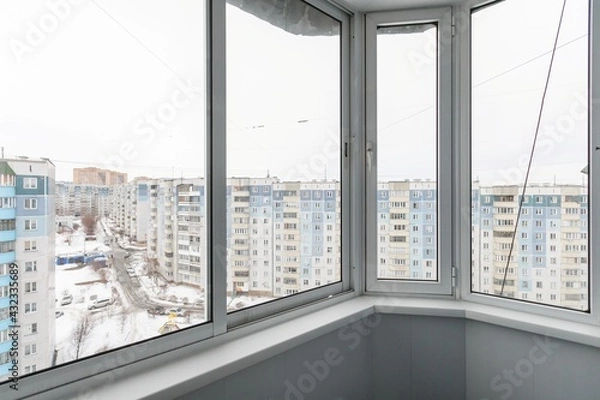 Fototapeta view from the balcony of the apartment building