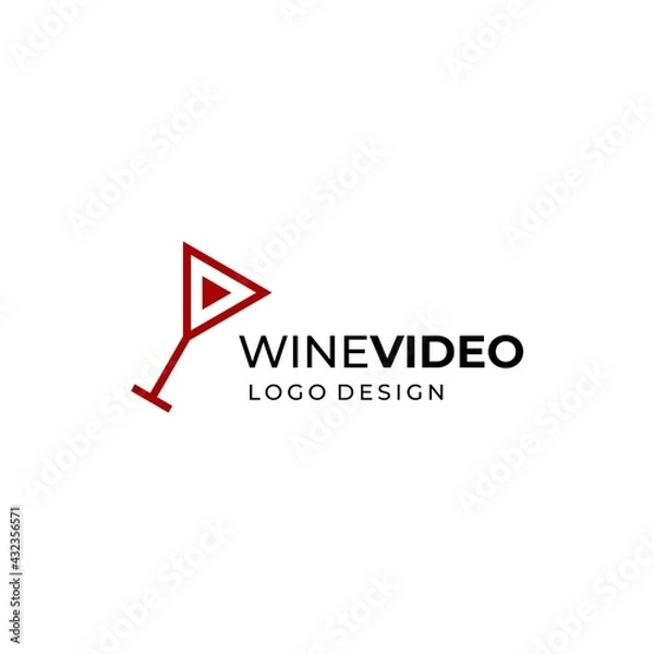 Fototapeta Modern and unique logo about bottle bar and wine.
EPS10, Vector.