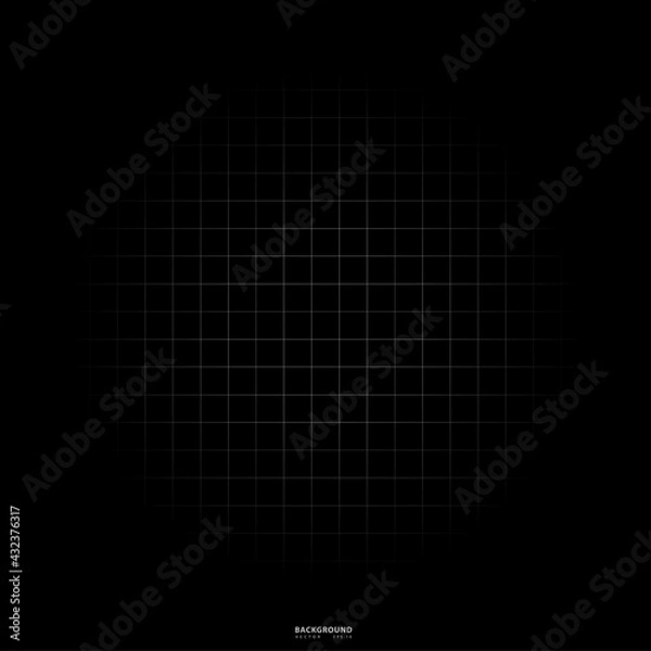 Fototapeta Abstract Black and White Grid Striped Geometric Pattern. Diagonal Striped Background - Vector illustration