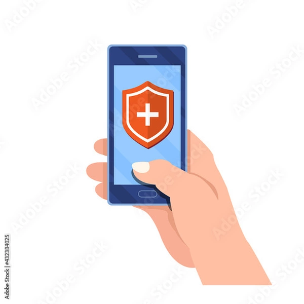Fototapeta image of mobile applications, vector illustration