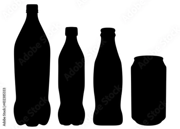 Obraz Cocacola in the set. Sweet water and drink. Vector image.