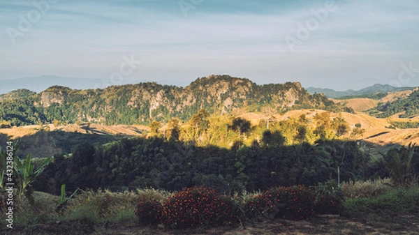 Fototapeta landscape with mountains