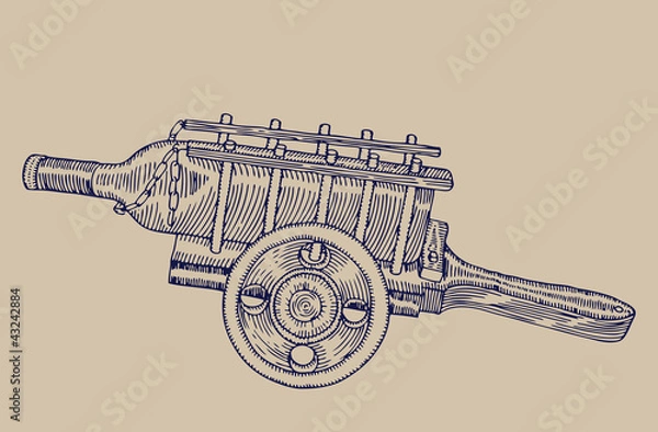 Obraz bottle in carriage