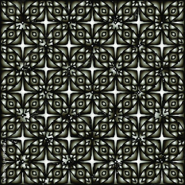Fototapeta Pattern with a black-and-white gradient . Abstract metallic background