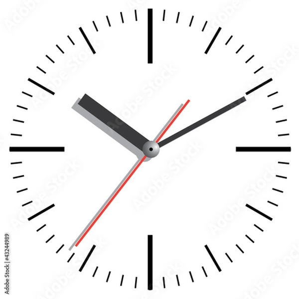 Obraz Wall clock. Vector illustration.