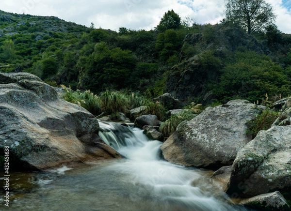 Obraz small waterfall in a mountain river