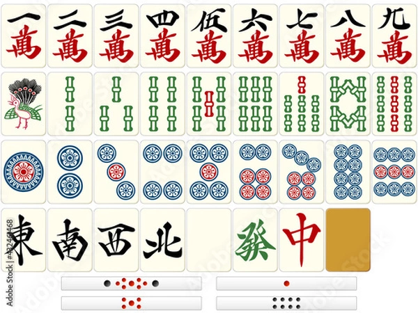 Obraz 麻雀牌_セット