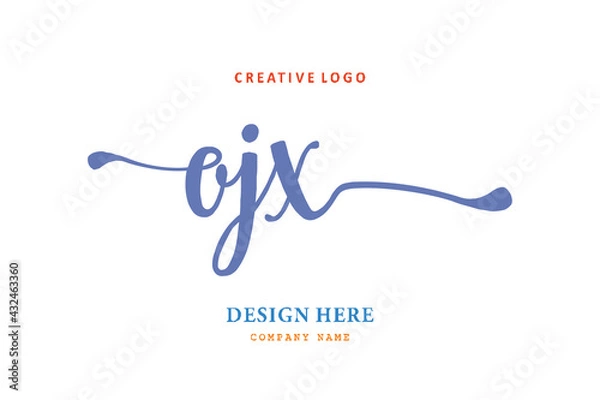 Obraz OJX lettering logo is simple, easy to understand and authoritative
