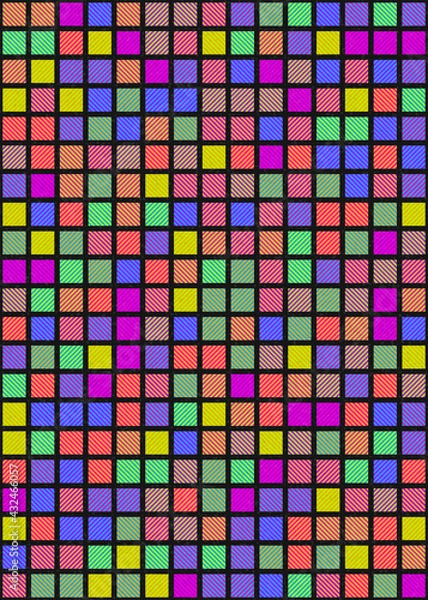 Fototapeta Abstract Geometric Pattern generative computational art illustration