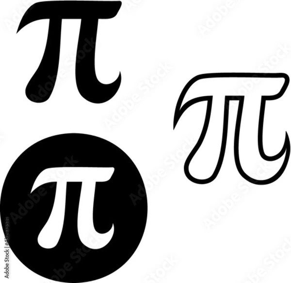 Obraz Vector illustration of the pi number symbol