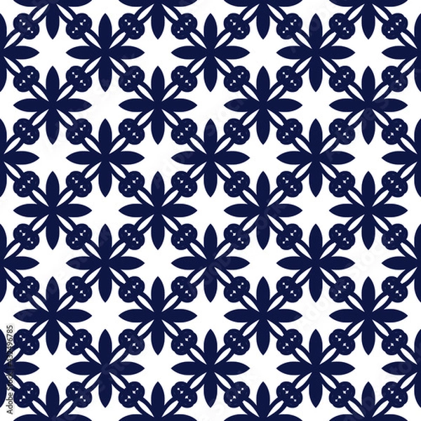 Fototapeta Seamless abstract ornament pattern. Vector gray and white background