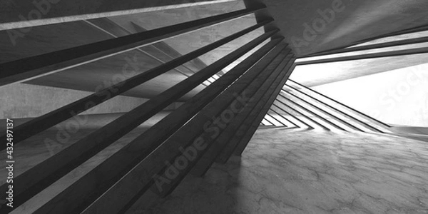 Obraz Abstract architecture interior background. Empty concrete room