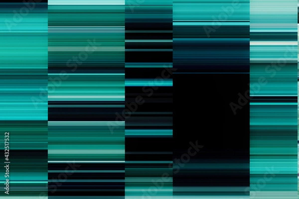 Obraz Modern background with dead pixel and bug, glitch and error signal. Optical distortion, overlapping geometric. It can be used for web design, printed products and visualization of music.