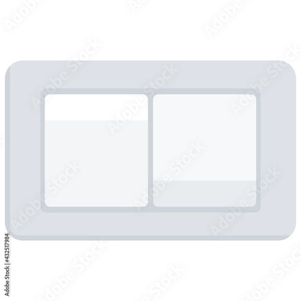 Fototapeta Simple Electric Light Switch Vector Icon