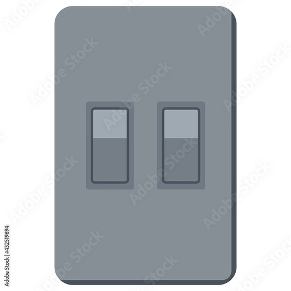 Fototapeta Simple Electric Light Switch Vector Icon