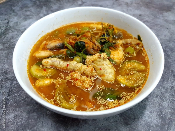 Obraz Hot and sour Soup with fish egg