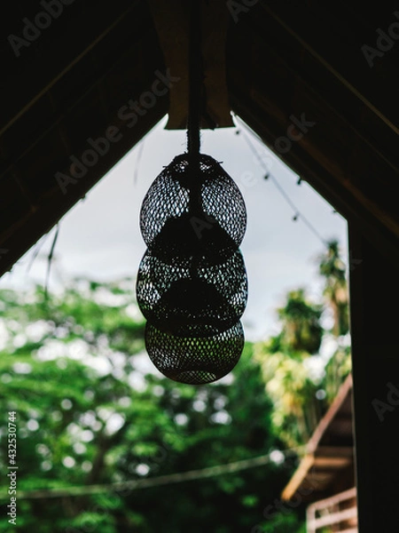 Obraz Silhouette lamp with interior design